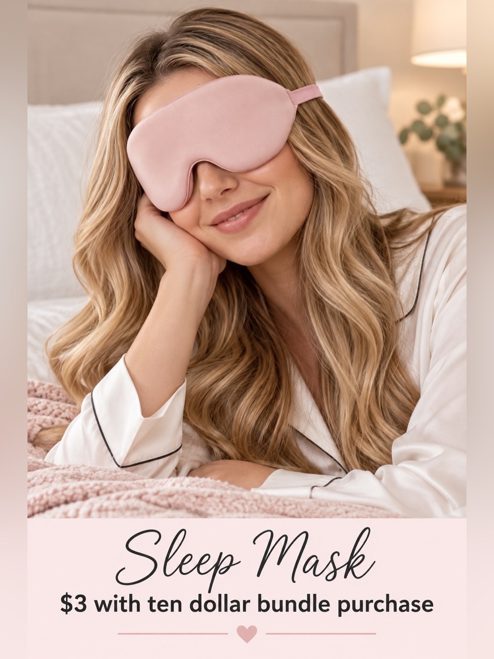 Soft Pink Sleep Mask